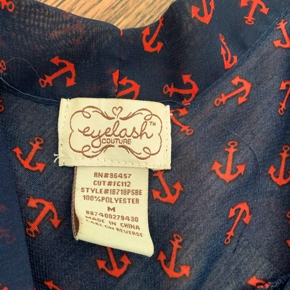 Eyelash couture blouse with anchors - Picture 5 of 6